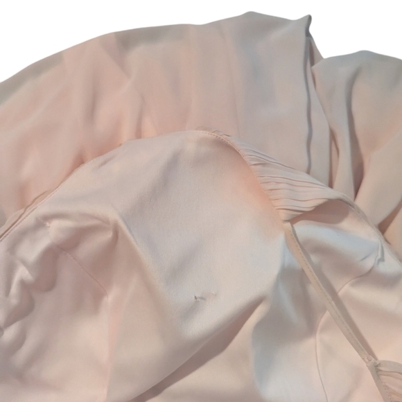 Levkoff pale Blush pink Strappy bodice chiffon halter neck flowy long gown sz 8 - Picture 7 of 14